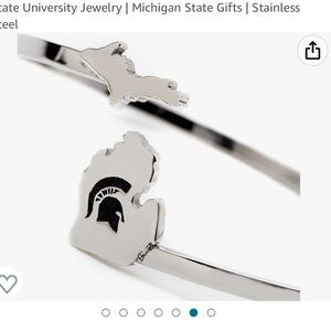 MSU silver bangle bracelet Michigan State University